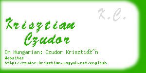 krisztian czudor business card